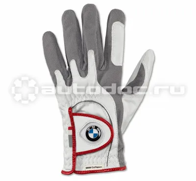BMW | MINI | RR Левая мужская перчатка BMW Left Glove, Golfsport, Mens, White | Grey