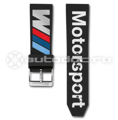 BMW | MINI | RR Сменный силиконовый ремешок M Motorsport для наручных часов Apple Watch, Black