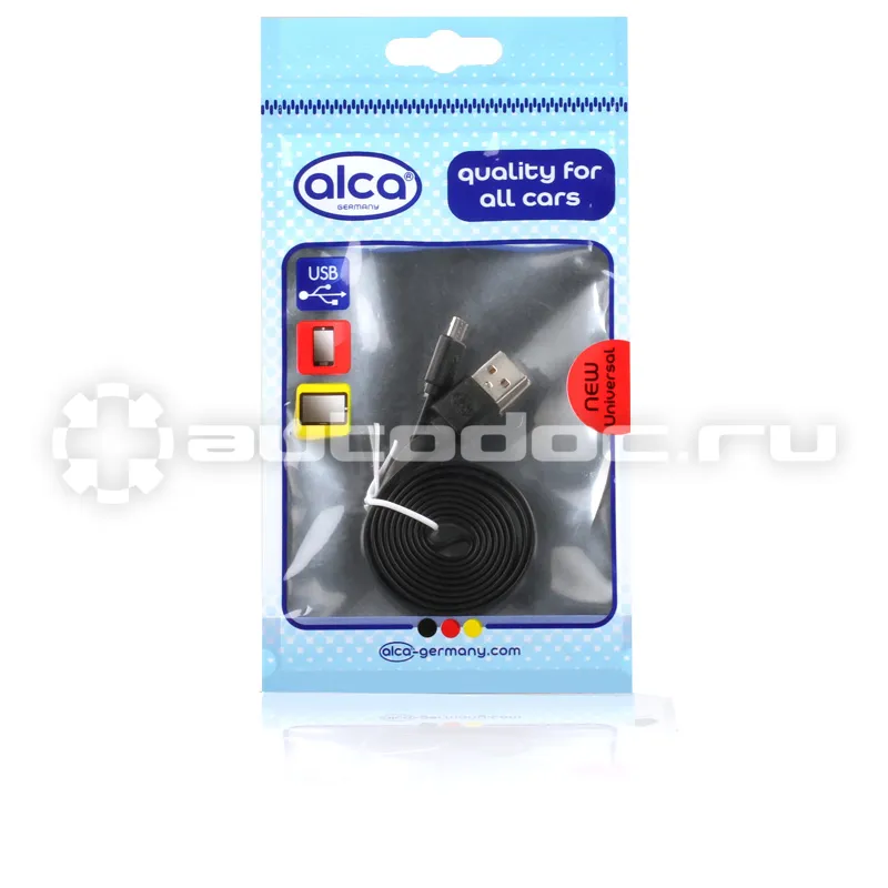 ALCA Микро USB плоский кабель 1м синий