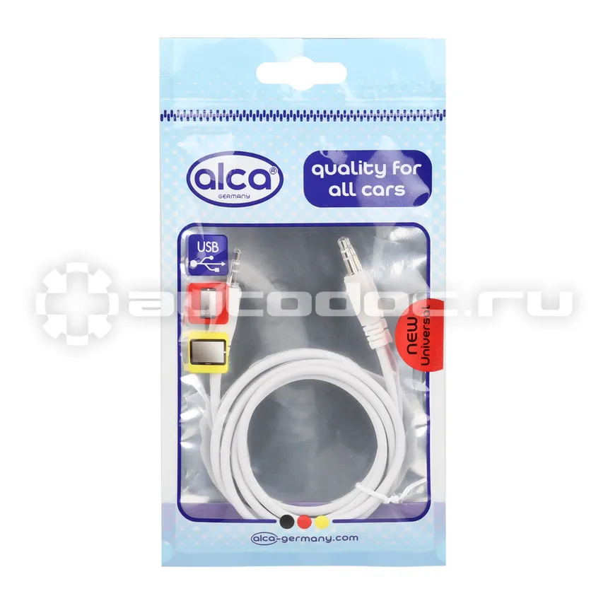 ALCA Кабель с разъемом AUX, 3.5mm 1 м Белый