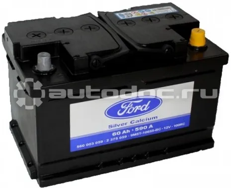 Купить аккумулятор FORD 2375059 60 А/ч 12V 590EN обратной полярности ...
