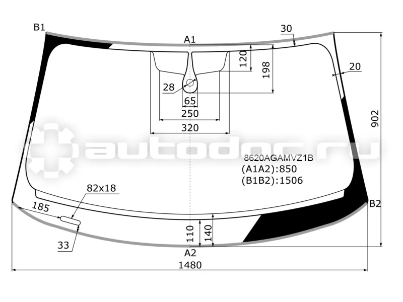Стекло лобовое