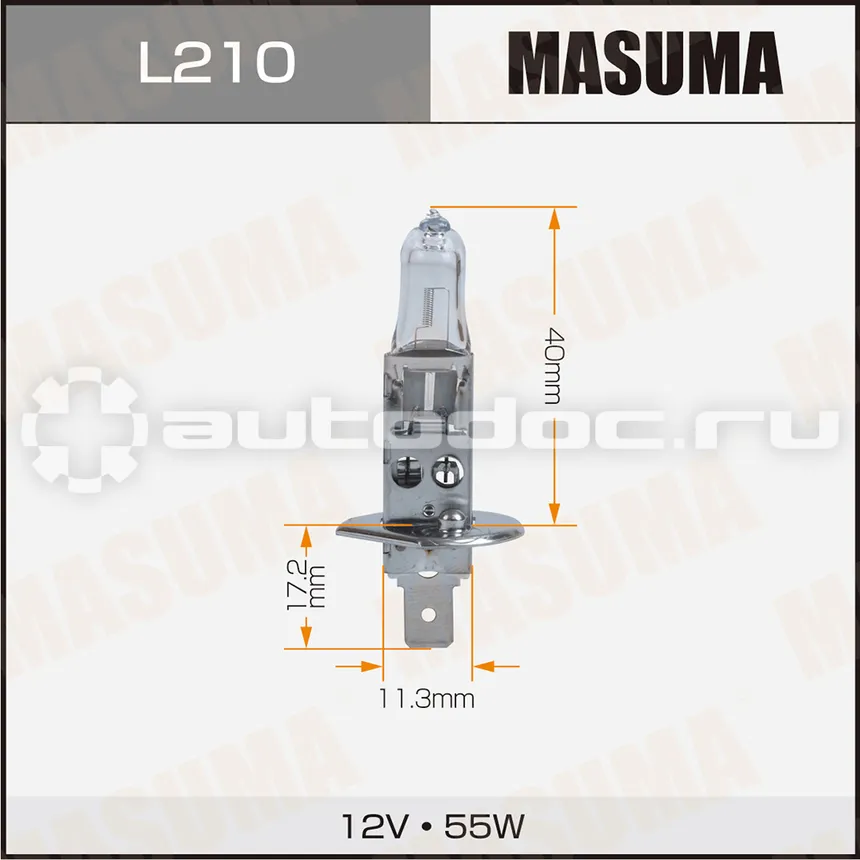 MASUMA Лампа галогеновая H1
