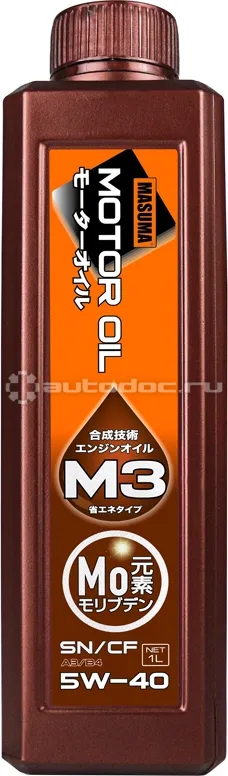 MASUMA 5W40 M3 SN/CF, A3B4