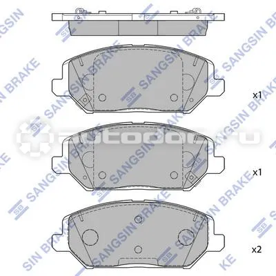 Sp4461 SANGSIN sp4242 - Колодки тормозные