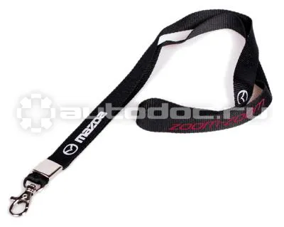 MAZDA Шнурок с карабином Logo Lanyard, Zoom-Zoom, Black