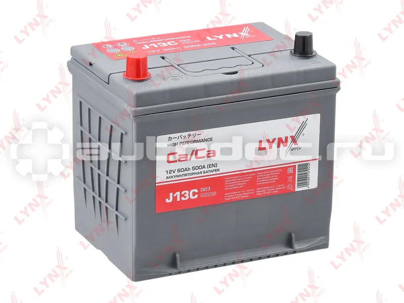 LYNX Аккумулятор 60 Ah, 500 A, прямая, 232x173x225, JIS