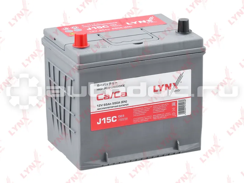 LYNX Аккумулятор 65 Ah, 550 A, прямая, 232x173x225, JIS