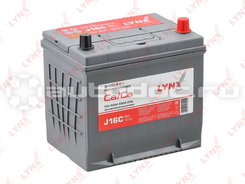 LYNX Аккумулятор 65 Ah, 550 A, обратная, 232x173x225, JIS