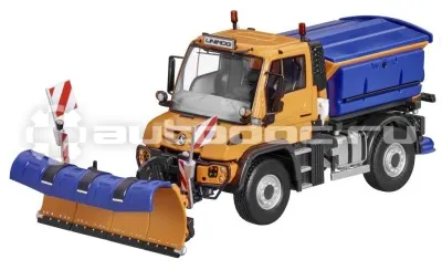 MERCEDES BENZ Модель автомобиля Mercedes Unimog U430, Orange  |  Blue, Scale 1:50