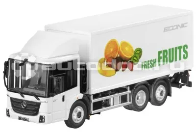 MERCEDES BENZ Модель автомобиля Mercedes Econic, Euro 6, Box body with platform, White, Scale 1:50