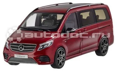 MERCEDES BENZ Модель Mercedes-Benz V-Class BR447 AMG Line, Limited Edition 1000 ex., Designo Hyacinth Red Metallic, 1:18 Scale
