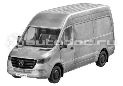 MERCEDES BENZ Модель Mercedes-Benz Sprinter, Panel Van, Rugged Edition, silver-coloured, Scale 1:18