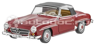 MERCEDES BENZ Модель Mercedes-Benz 190 SL, W 121 (1955-63), Medium Red, Scale 1:18