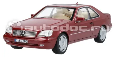 MERCEDES BENZ Модель Mercedes CL 600 (1996 - 1998) C 140, Red, 1:18 Scale