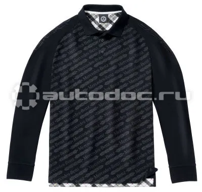 MERCEDES BENZ Мужская рубашка-поло Mercedes-Benz Mens Polo Shirt, Classic 1926, Black