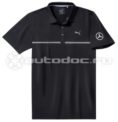 MERCEDES BENZ Мужская рубашка-поло Mercedes Mens Golf Polo Shirt, Black