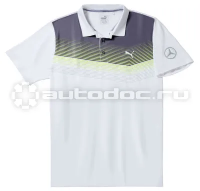 MERCEDES BENZ Мужская рубашка-поло Mercedes Mens Golf Polo Shirt, White