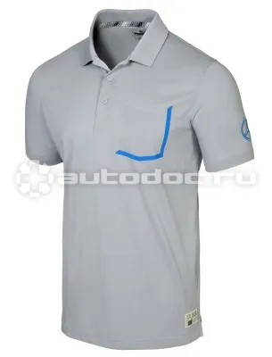 MERCEDES BENZ Мужская рубашка-поло Mercedes-Benz Mens Golf Polo Shirt, Grey | Blue