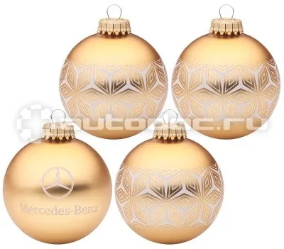 MERCEDES BENZ Набор из 4-х елочных шаров Mercedes Weihnachtskugeln 4er Set
