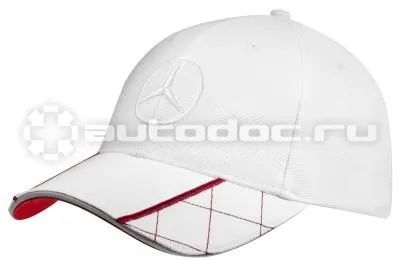 MERCEDES BENZ Мужская бейсболка Mens Baseball Cap, White  |  Red
