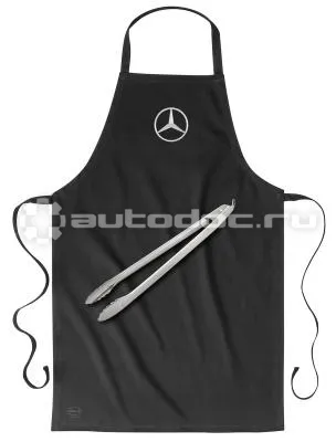 MERCEDES BENZ Фартук и щипцы для барбекю Mercedes Barbecue Apron and Tongs Set