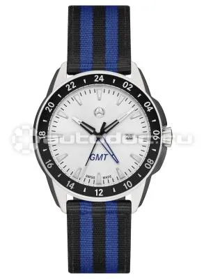 MERCEDES BENZ Мужские наручные часы Mens watch, Sportive Young GMT, silver  |  black  |  blue