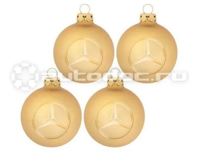 MERCEDES BENZ Набор из четырех елочных шаров Christmas balls, Classic Stars