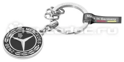 MERCEDES BENZ Брелок Key Ring, Unterturkheim Stainless Steel, Black | Silver
