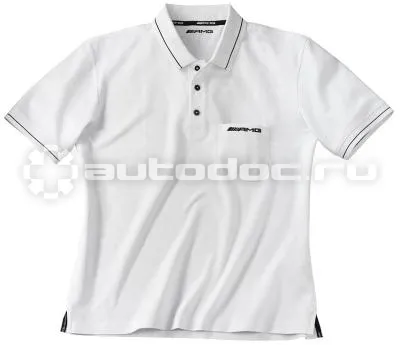 MERCEDES BENZ Мужская рубашка-поло Mens Poloshirt AMG White