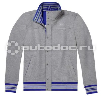 MERCEDES BENZ Мужская толстовка Mens Sweat Jacket, Grey  |  Blue details