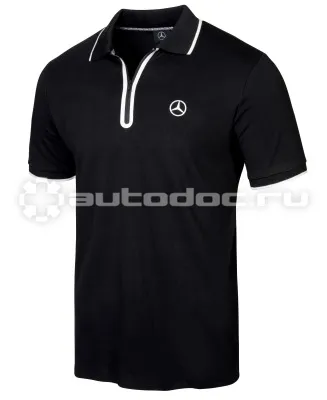 MERCEDES BENZ Мужская рубашка-поло Mercedes-Benz Mens Polo Shirt, Black