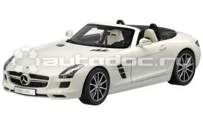 MERCEDES BENZ Модель Mercedes-Benz SLS AMG Roadster, White Metallic, Scale 1:12