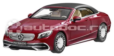MERCEDES BENZ Модель Mercedes-Maybach S 650 Cabriolet, Designo Zircon Red, 1:18 Scale