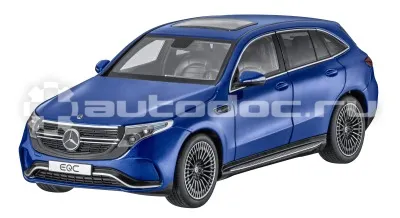 MERCEDES BENZ Модель Mercedes-Benz EQC 400 4MATIC, AMG Line, Brilliant Blue, Scale 1:18