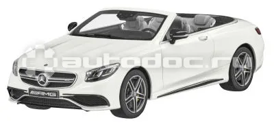 MERCEDES BENZ Модель Mercedes-AMG S 63, Cabriolet, Designo Diamond White Bright, 1:18 Scale