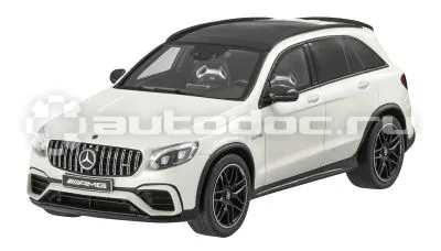 MERCEDES BENZ Модель Mercedes-AMG GLC 63 SUV, Designo Diamond White Bright, 1:18 Scale