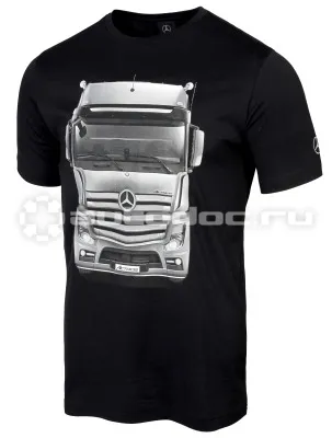 MERCEDES BENZ Мужская футболка Mercedes Mens T-Shirt, Trucker, black  |  silver-grey