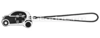MERCEDES BENZ Брелок-фонарик Smart на солнечной батарее, LED Solar Torch, Black-White