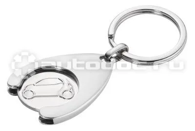 MERCEDES BENZ Стальной брелок Smart Shopping Chip Key Ring ForTwo
