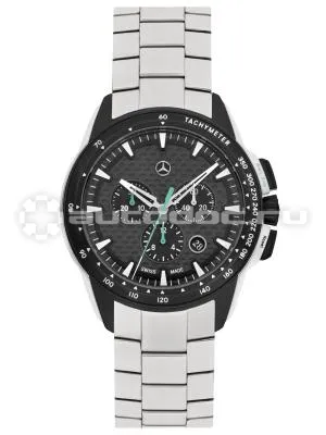 MERCEDES BENZ Мужские наручные часы Men’s Motorsport Chronograph Watch, Silver  |  Black  |  Petronas Green