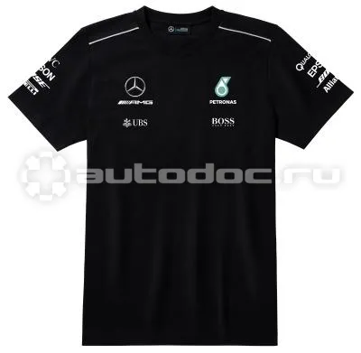 MERCEDES BENZ Мужская футболка AMG Petronas Mens T-shirt, Driver, Black