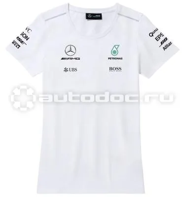 MERCEDES BENZ Женская футболка AMG Petronas Womens T-shirt, Driver, White