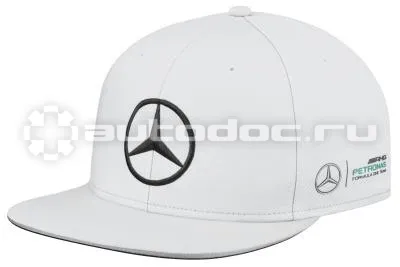 MERCEDES BENZ Бейсболка F1 Cap Lewis Hamilton, Flat Brim, White, Edition 2017