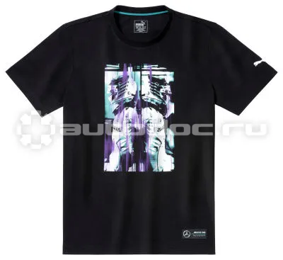 MERCEDES BENZ Мужская футболка Mercedes AMG Petronas Motorsport Pilot T-Shirt, Mens, Black
