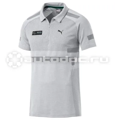 MERCEDES BENZ Мужская рубашка-поло Mercedes-AMG Petronas Motorsport, Mens Polo Shirt, Silver-coloured
