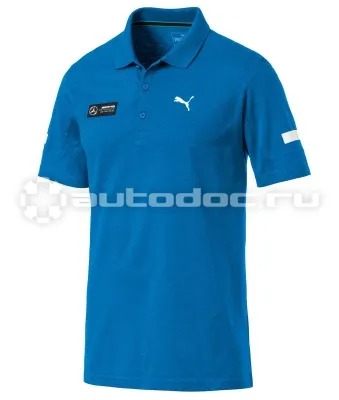 MERCEDES BENZ Мужская рубашка-поло Mercedes-AMG Petronas Motorsport, Mens Polo Shirt, Indigo Blue