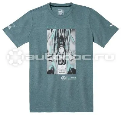 MERCEDES BENZ Мужская футболка Mens T-shirt, AMG Petronas Graphic, Green
