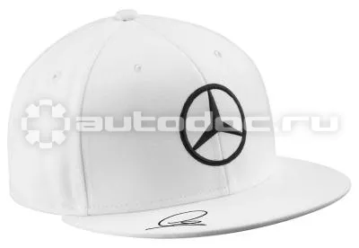MERCEDES BENZ Бейсболка унисекс F1 Cap Unisex, Hamilton Flatbrim 2015, Signature, White