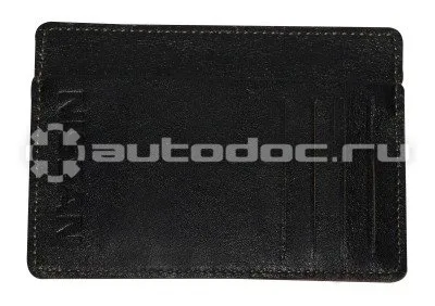NISSAN Кожаный футляр для кредитных карт Nissan Leather Credit Card Holder, Black